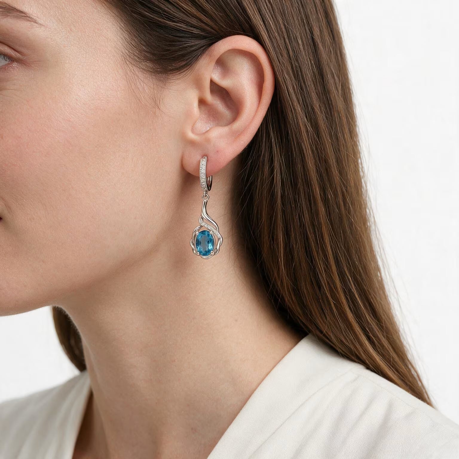 Azure Grace Drop Earrings