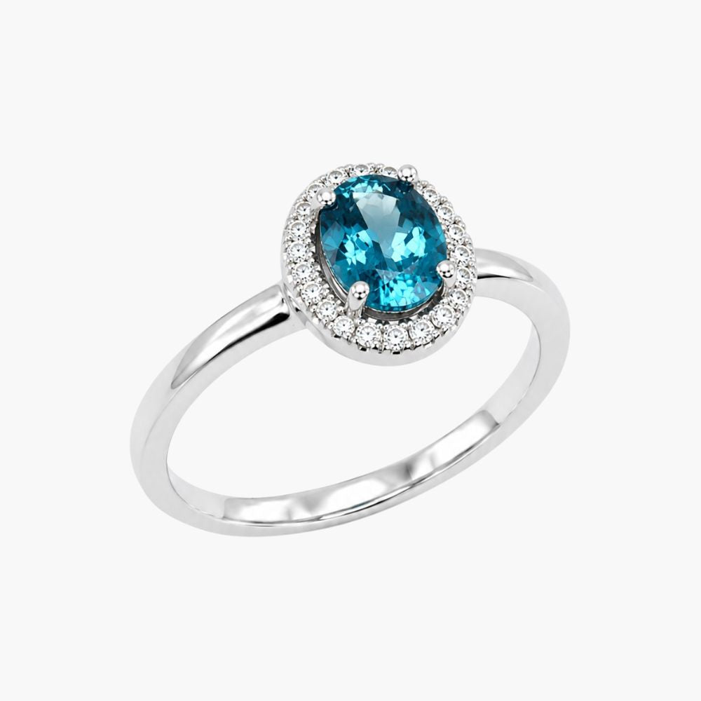 Azure Radiance Blue Topaz Ring