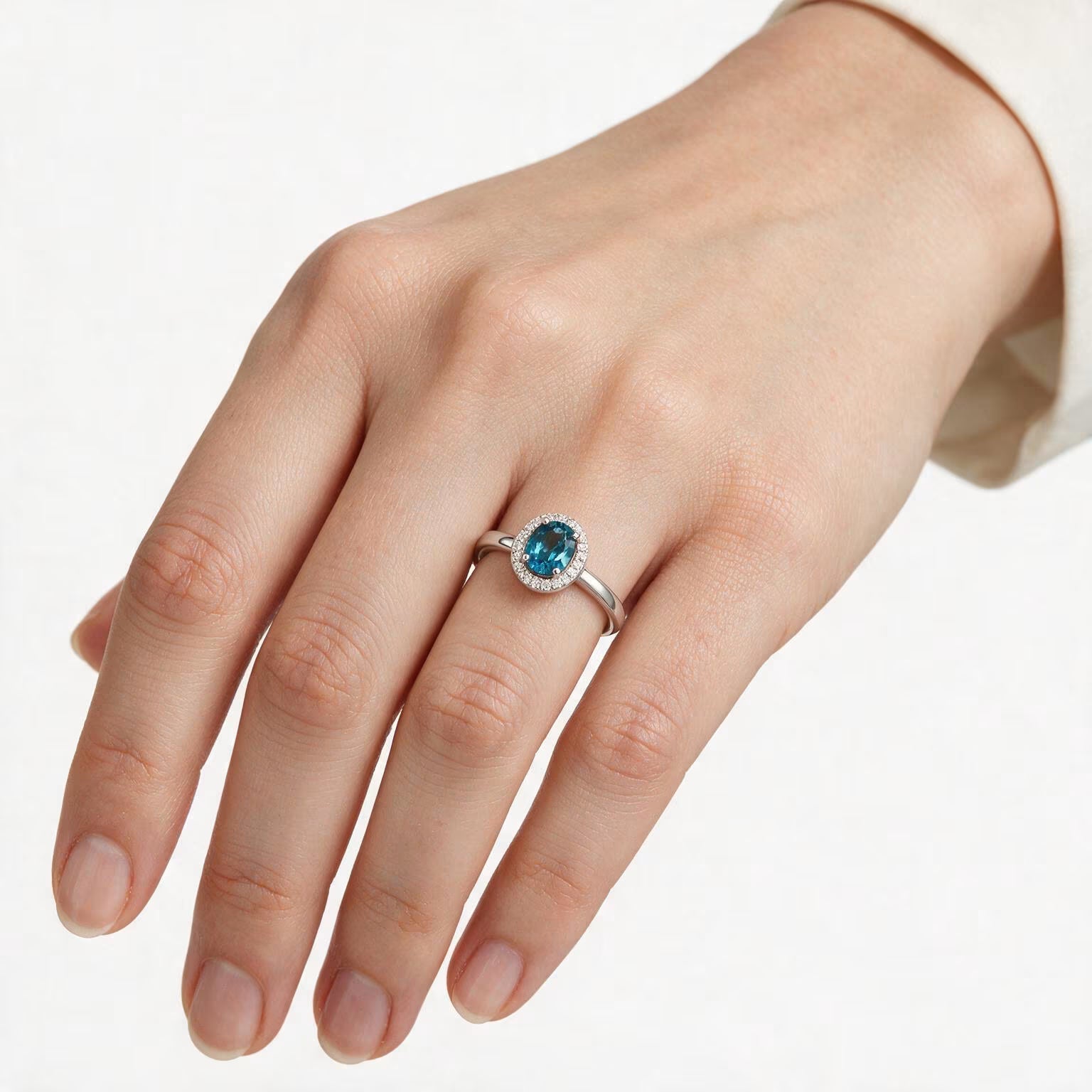 Azure Radiance Blue Topaz Ring