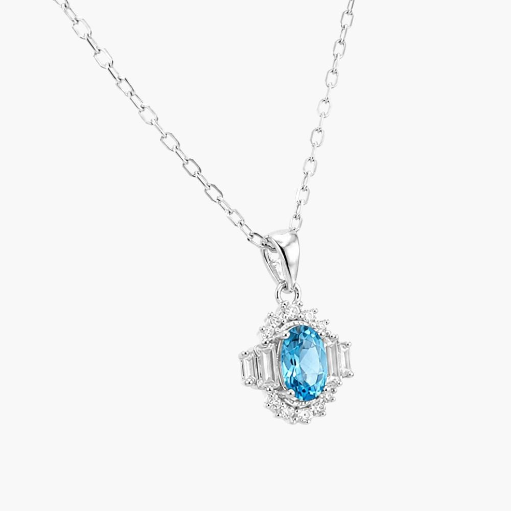 Azure Regal Halo Pendant