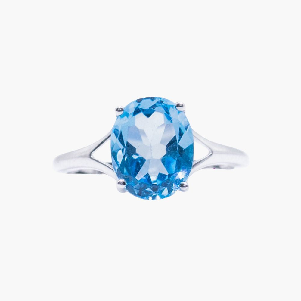 Azure Serenity Blue Topaz Ring