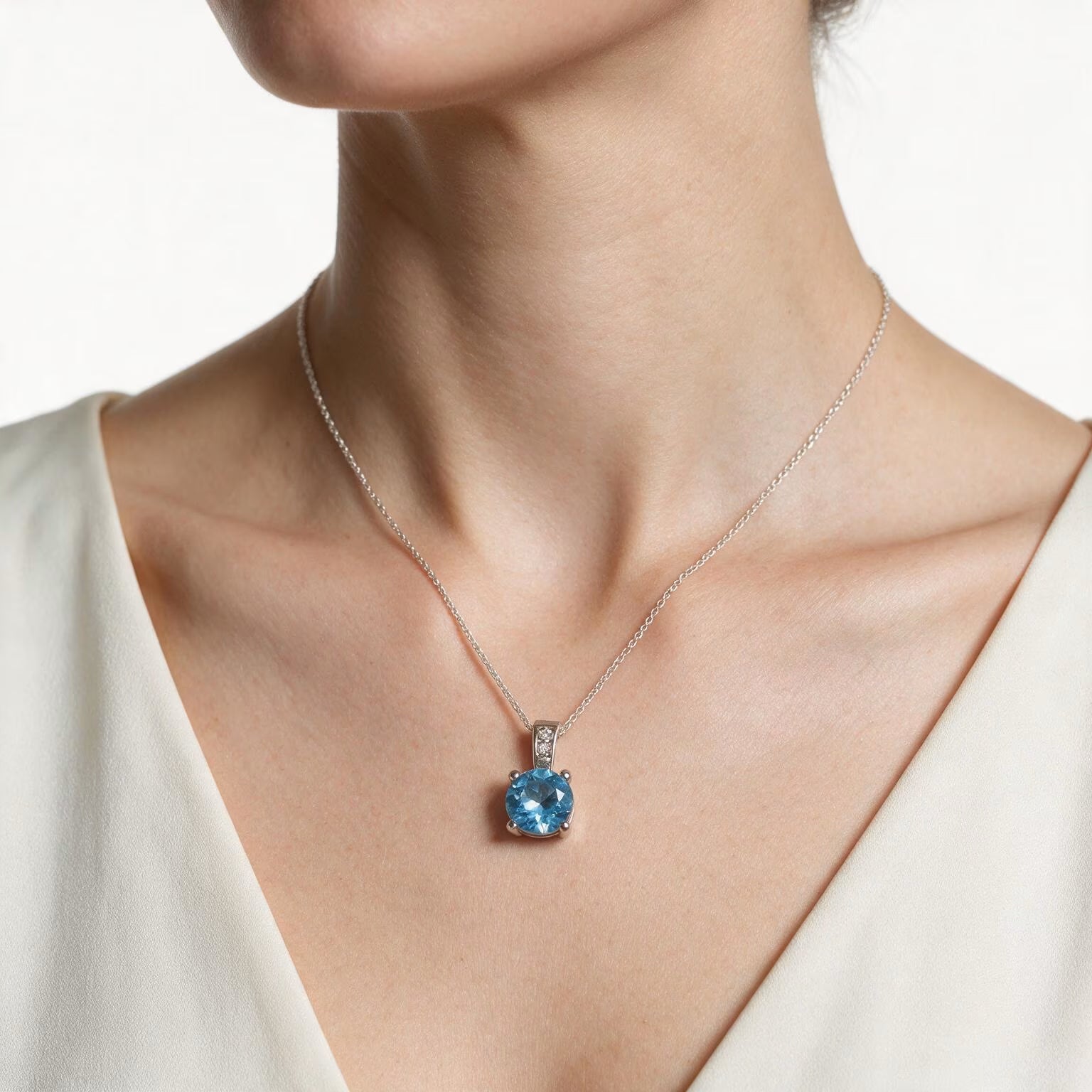 Celestial Blue Topaz Pendant