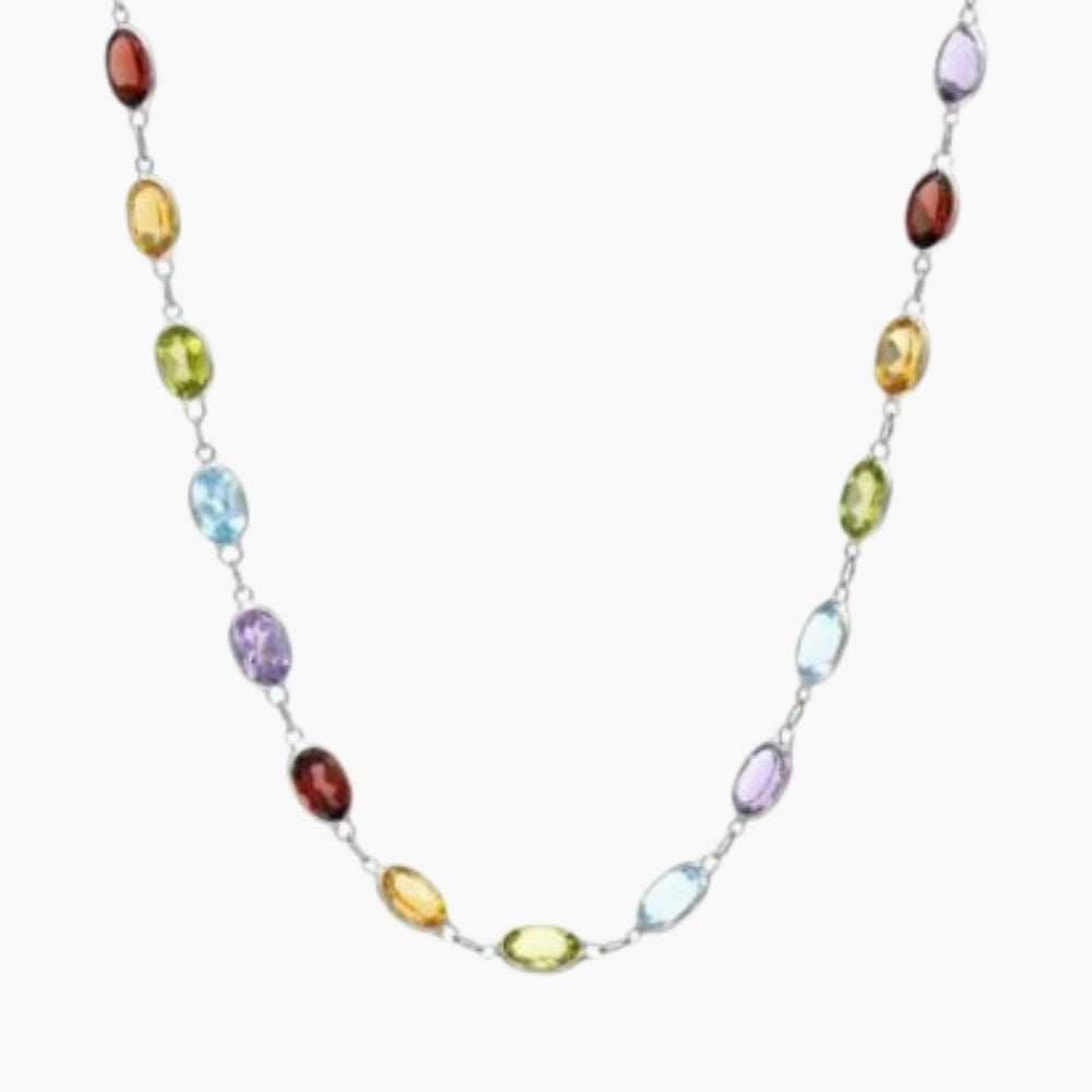 Celestial Symphony Multi-Gemstone Necklace