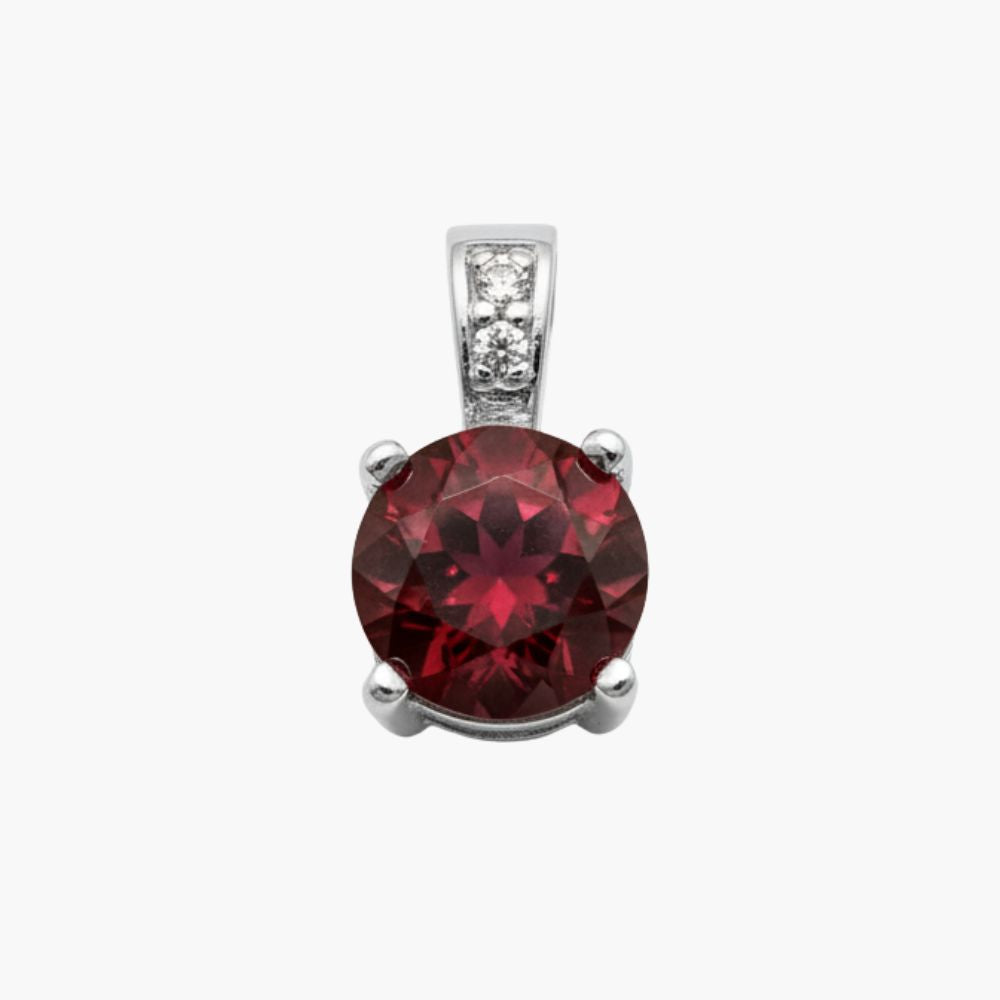 Crimson Aurora Garnet Pendant