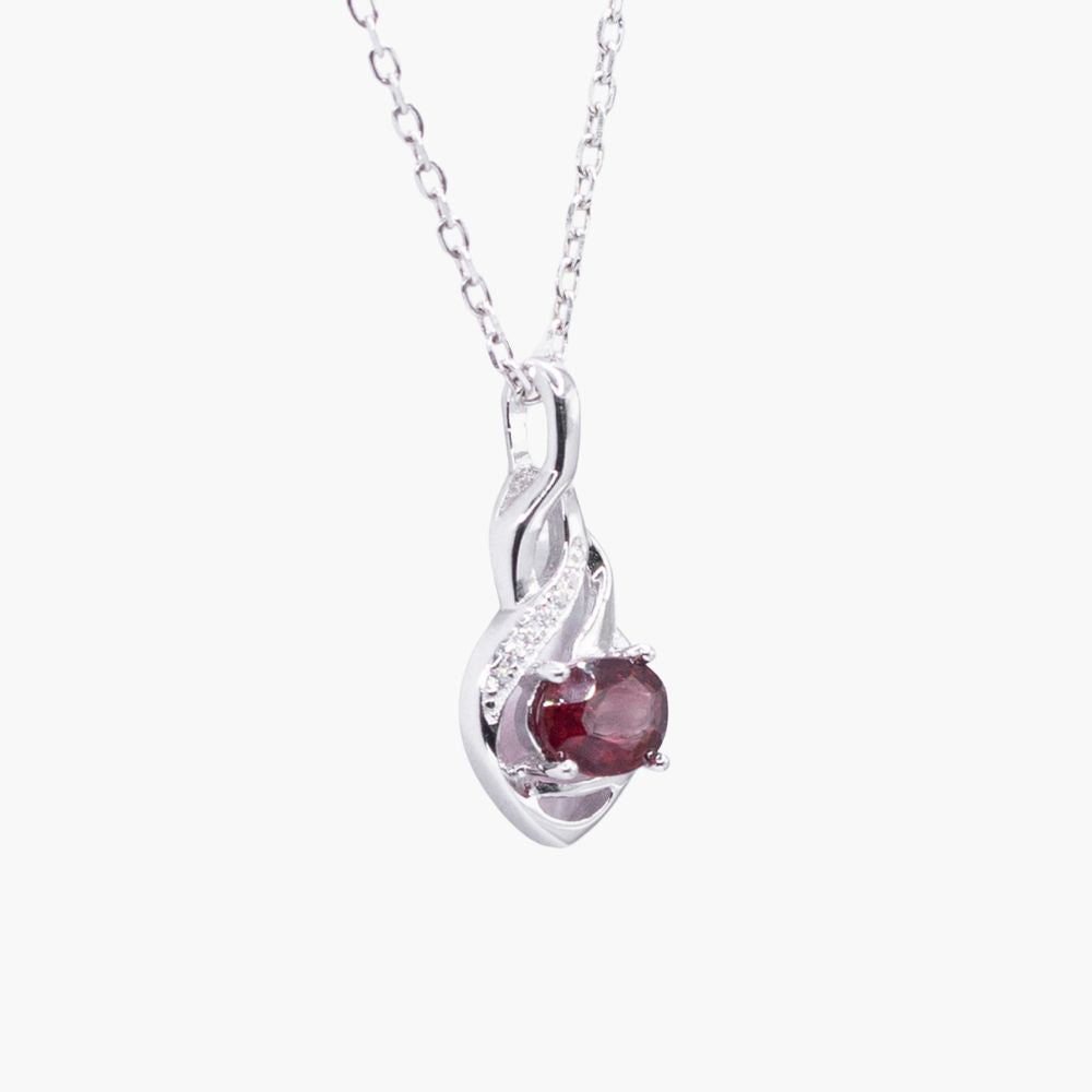 Crimson Cascade Garnet Pendant