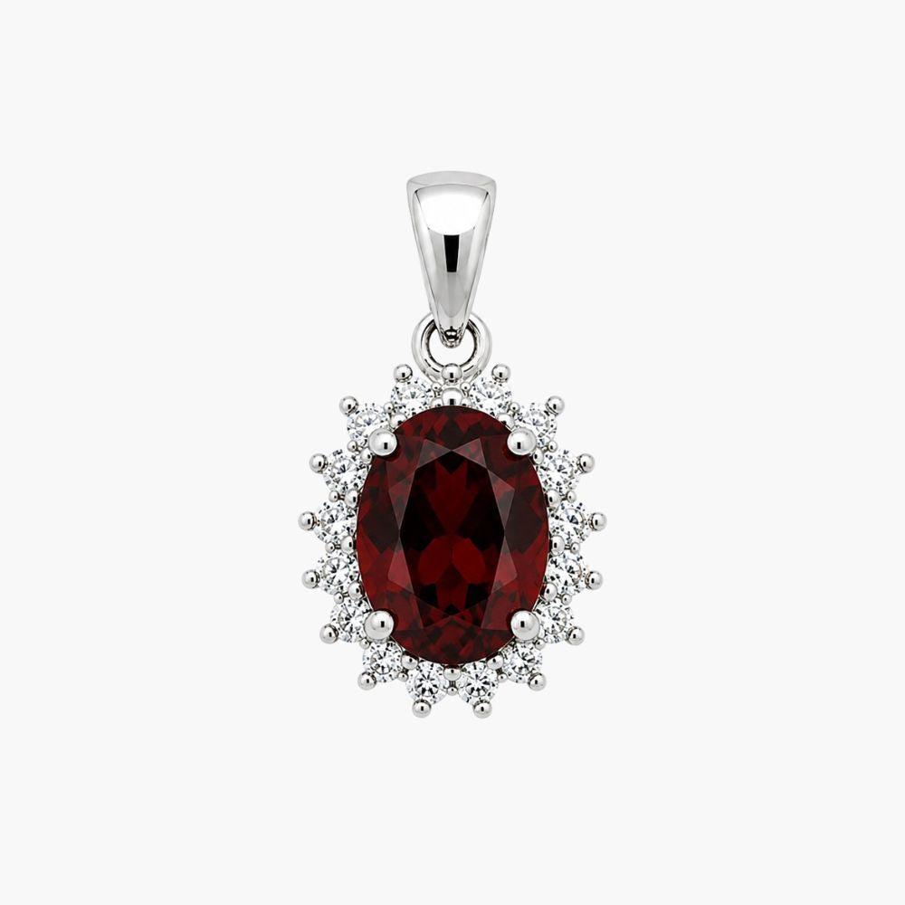 Crimson Crown Halo Pendant