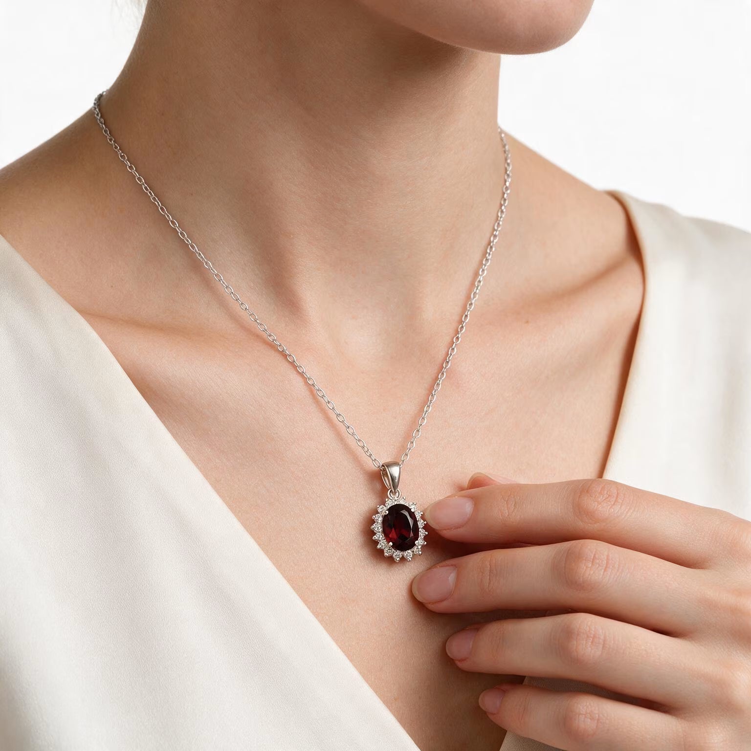 Crimson Crown Halo Pendant