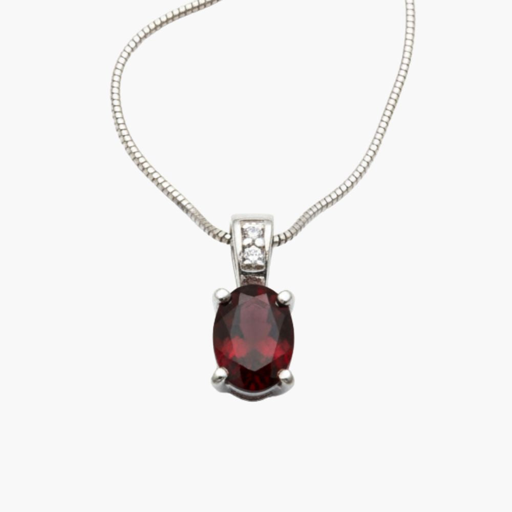 Crimson Glow Garnet Pendant