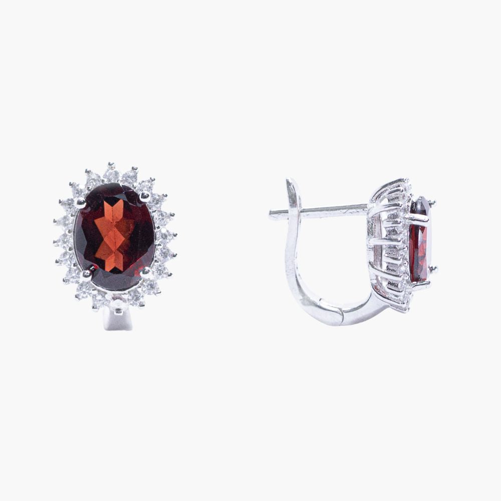Crimson Legacy Garnet Earrings