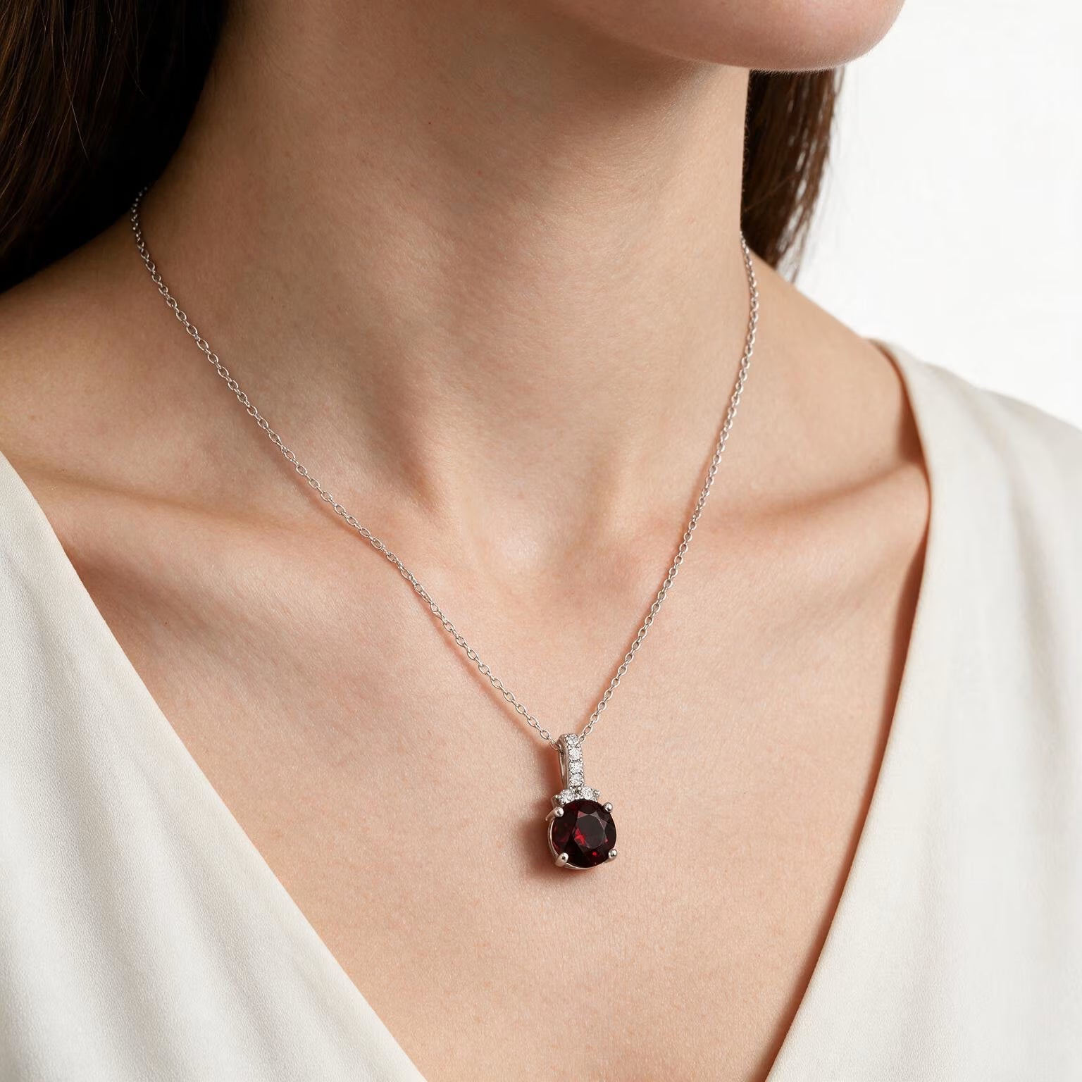 Crimson Majesty Garnet Pendant