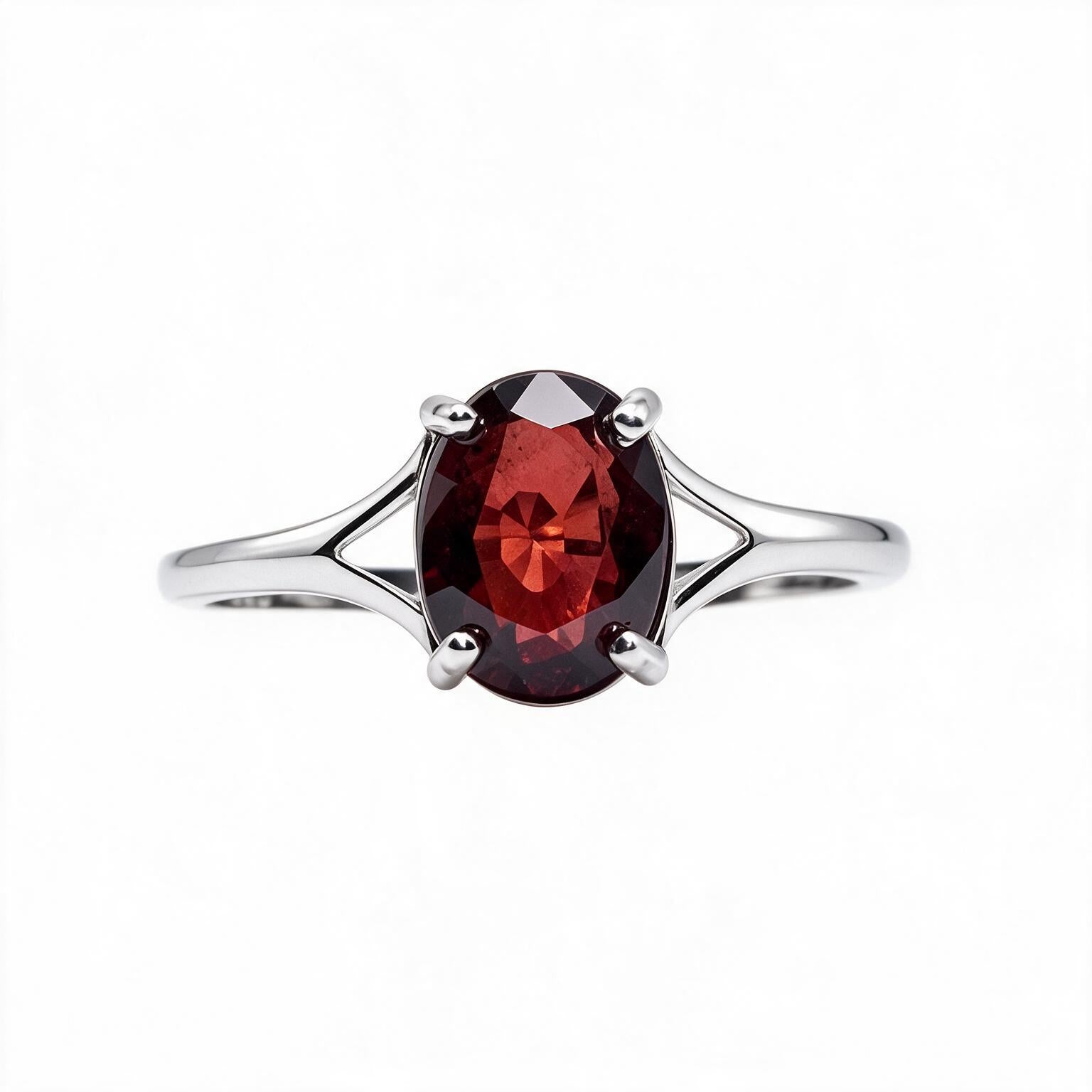 Crimson Royale Garnet Ring