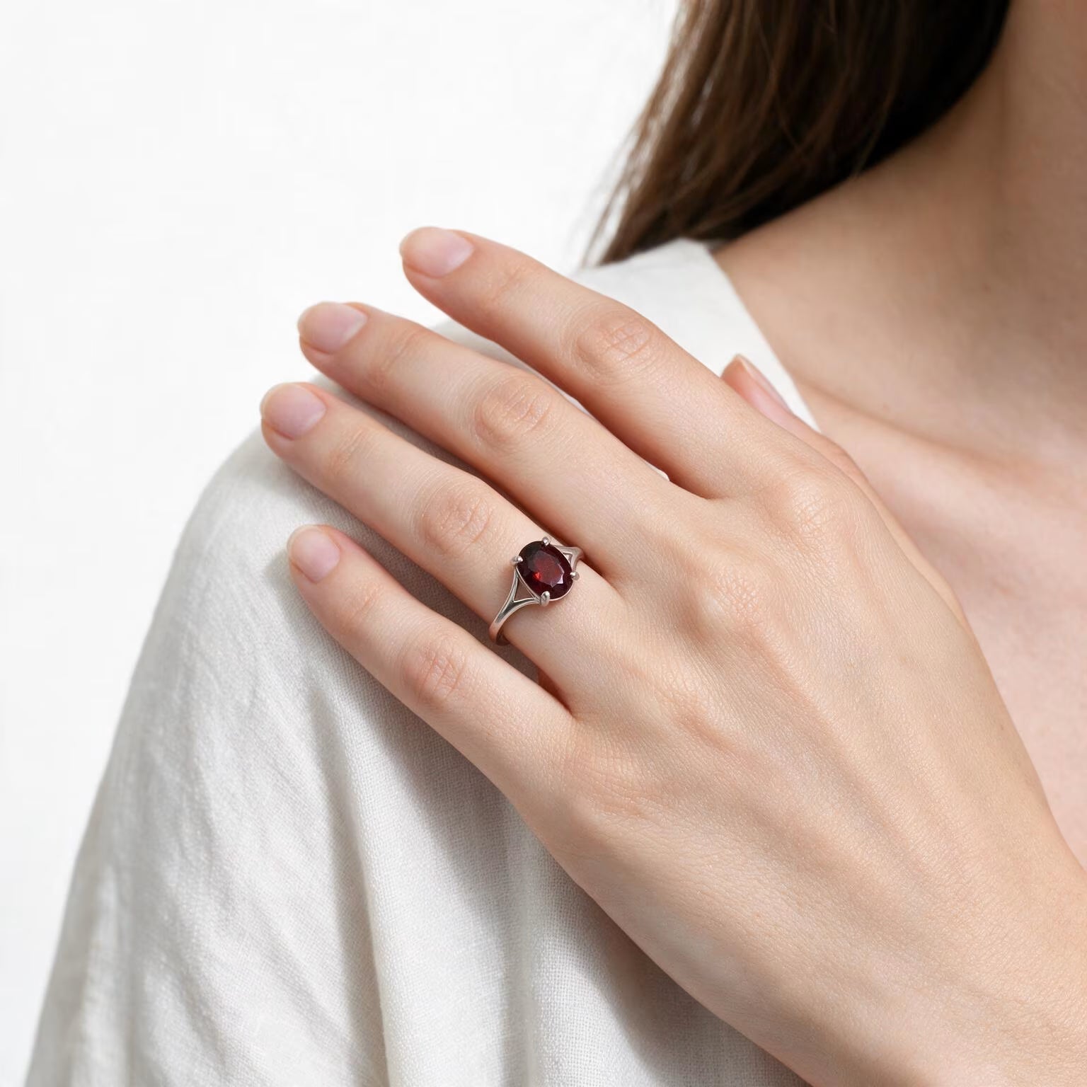 Crimson Royale Garnet Ring