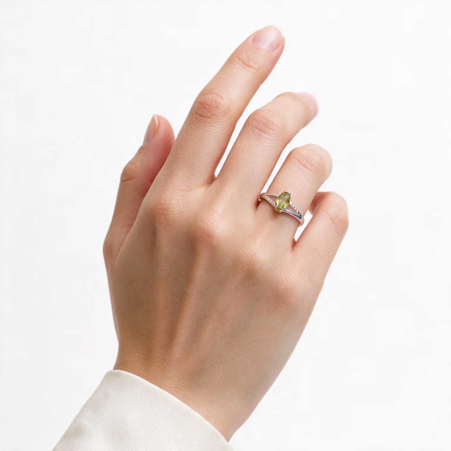 Emerald Whisper Peridot Ring