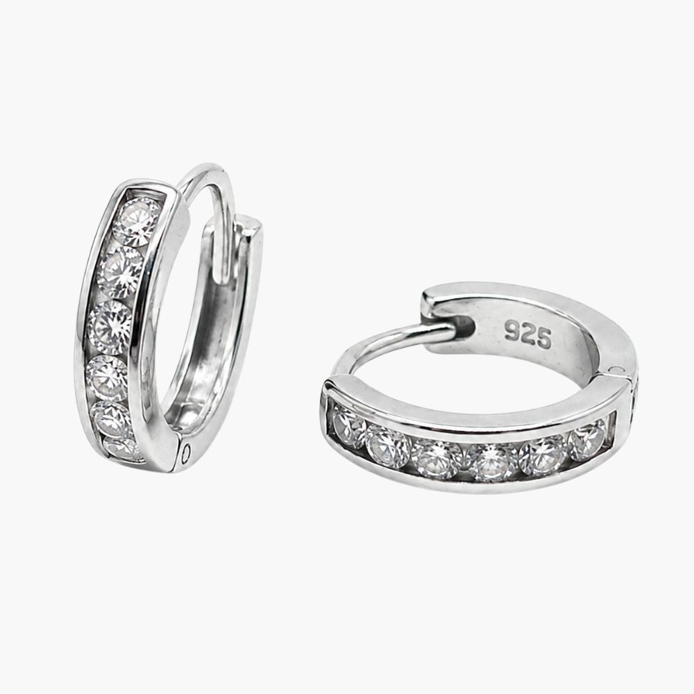 Eternal Spark CZ Hoop Earrings