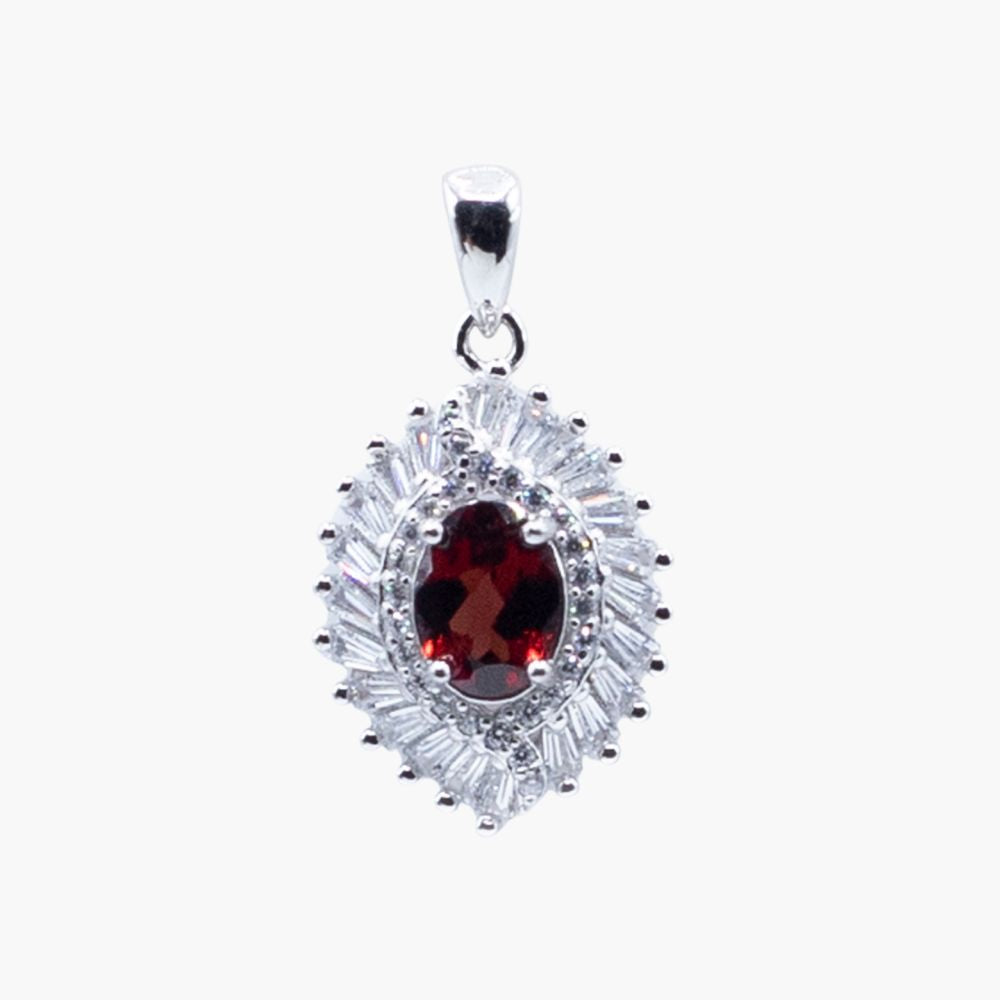 Garnet Flame Pendant