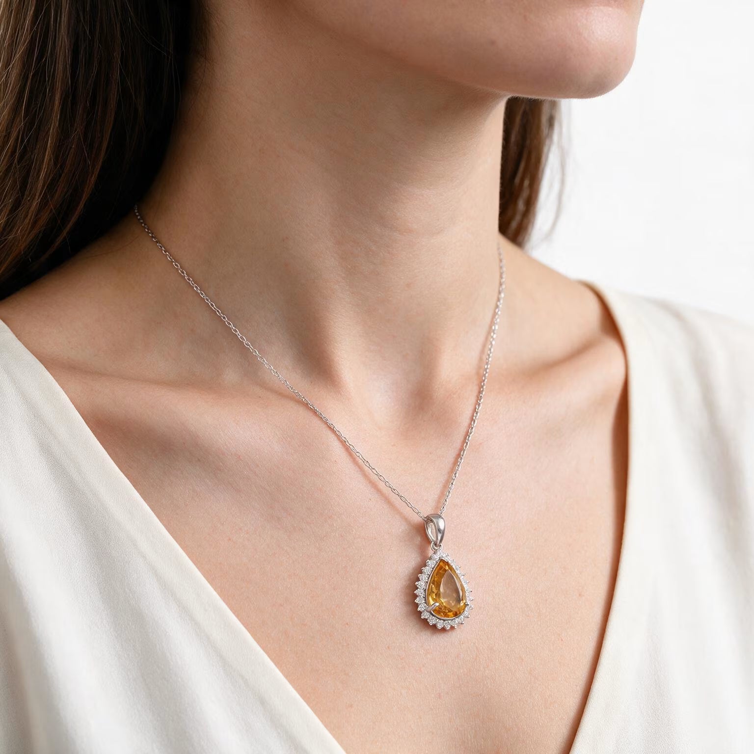 Golden Radiance Halo Pendant