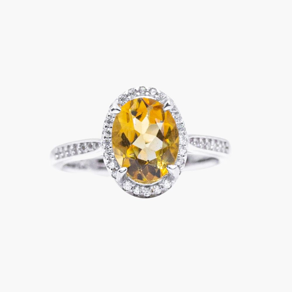 Golden Solstice Citrine Ring