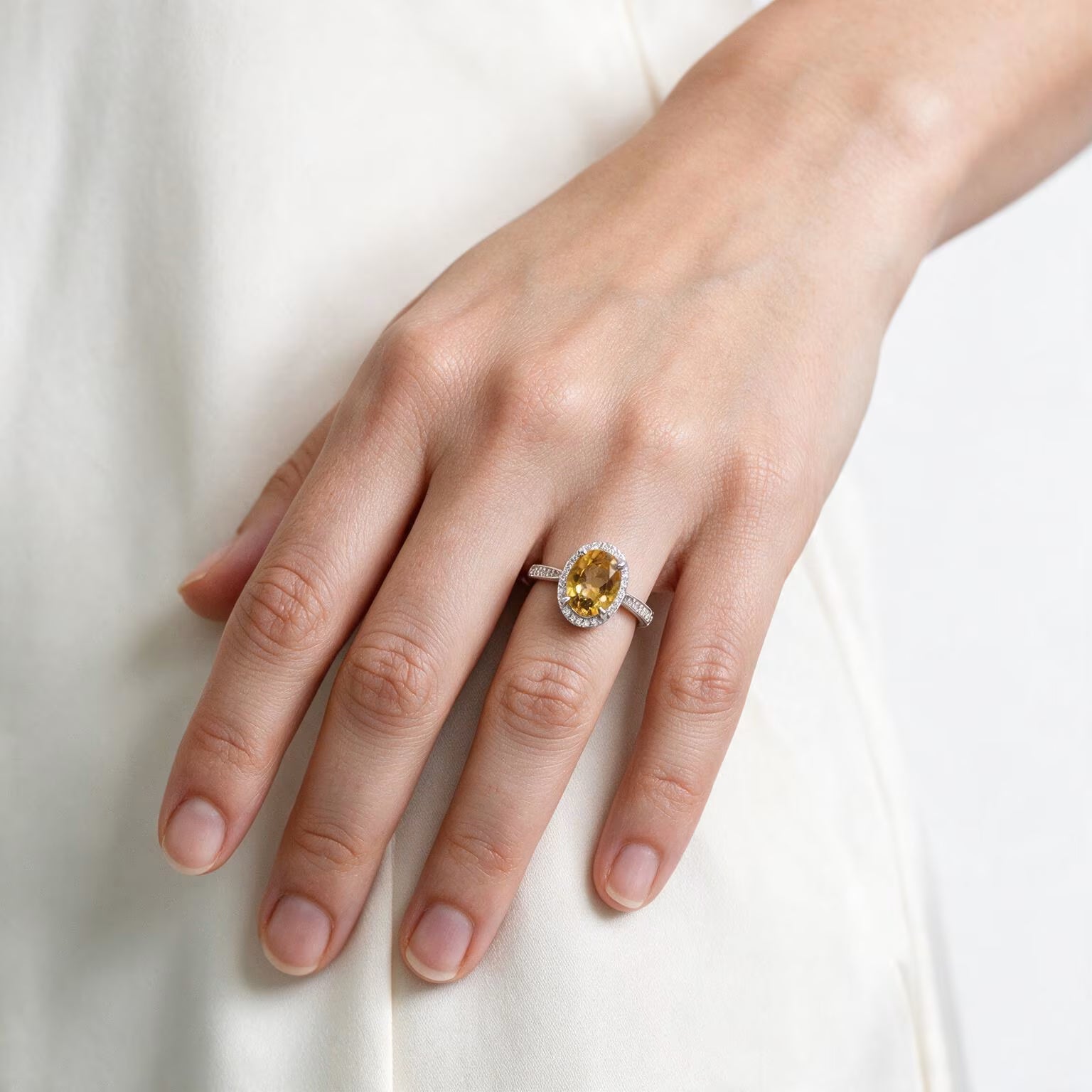 Golden Solstice Citrine Ring
