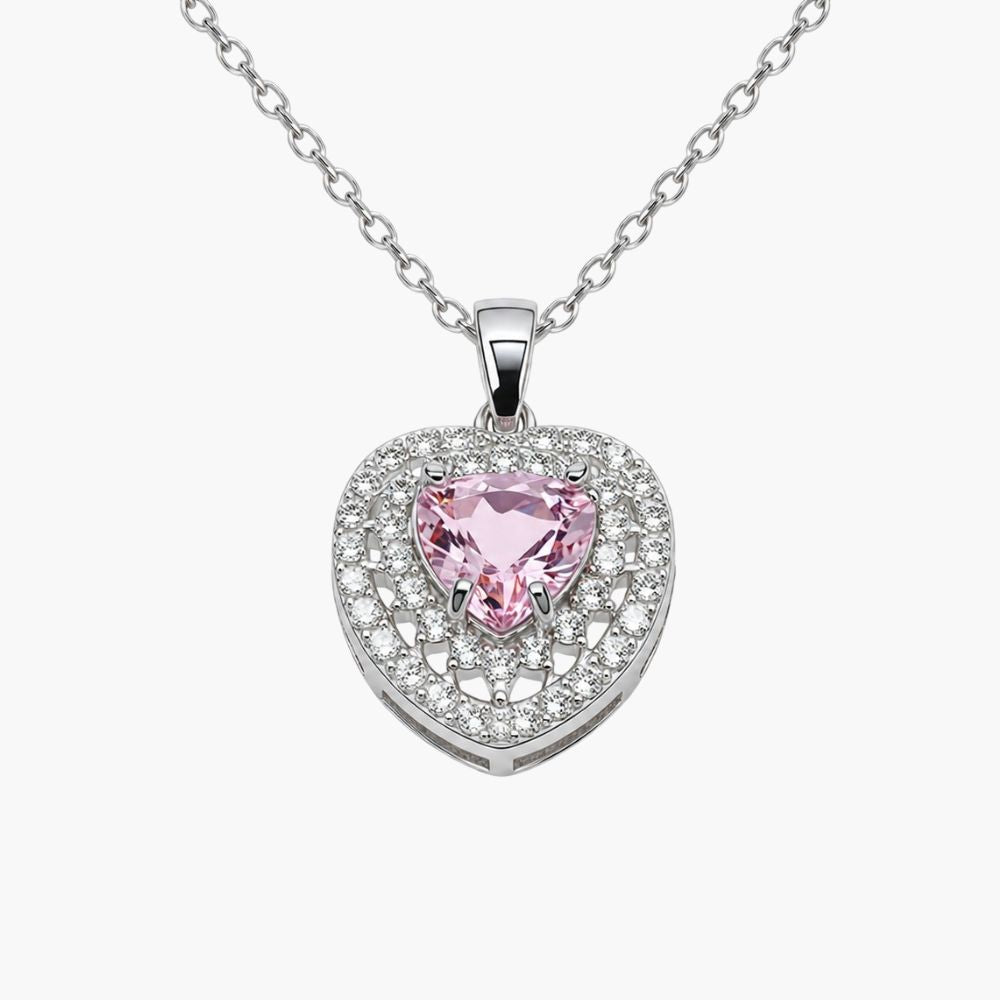 Heartfire Rose Garnet Pendant