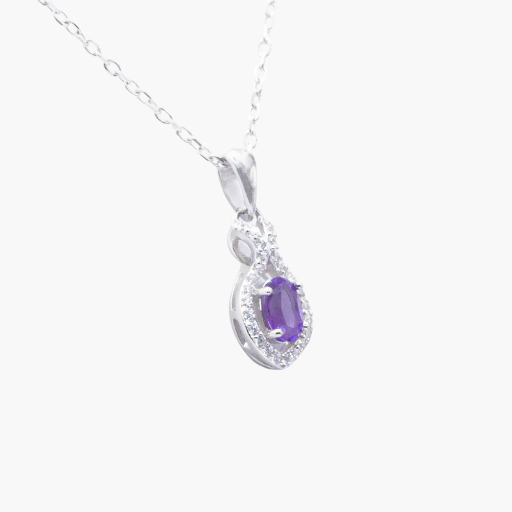 Imperial Violet Halo Pendant