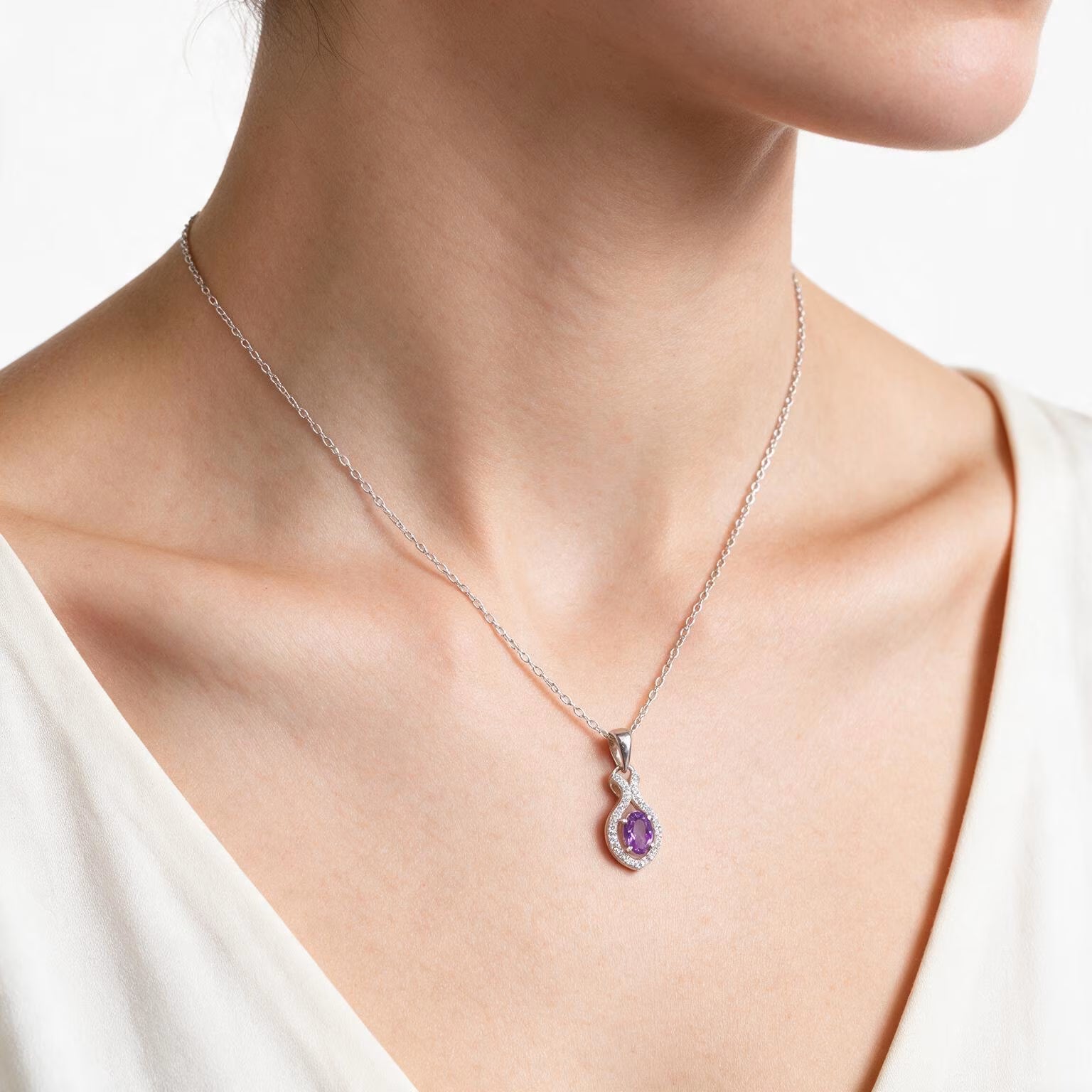 Imperial Violet Halo Pendant