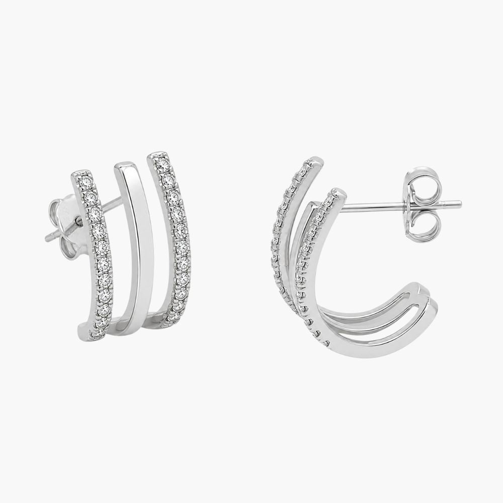 Infinity Spark Twist Hoop Earrings