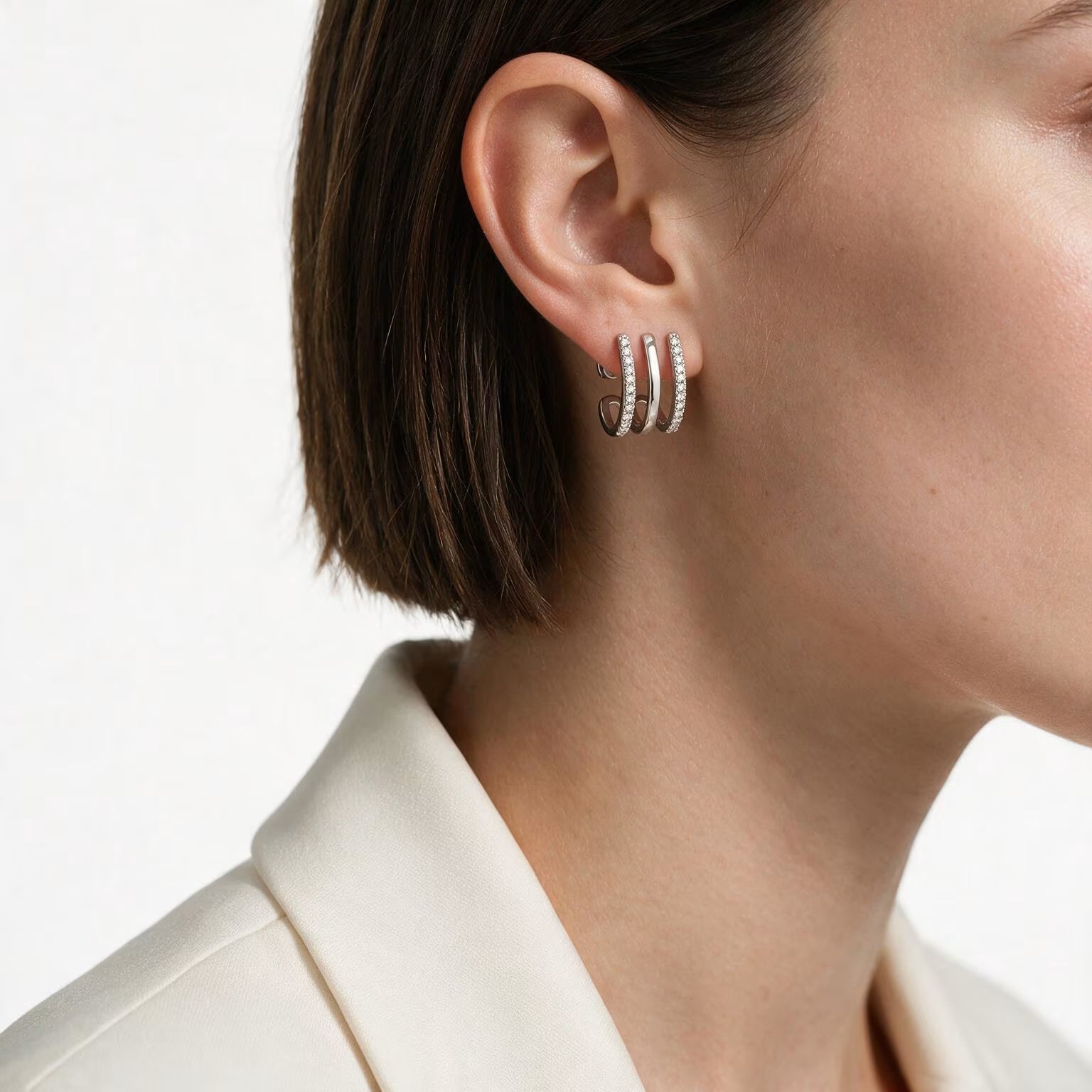 Infinity Spark Twist Hoop Earrings