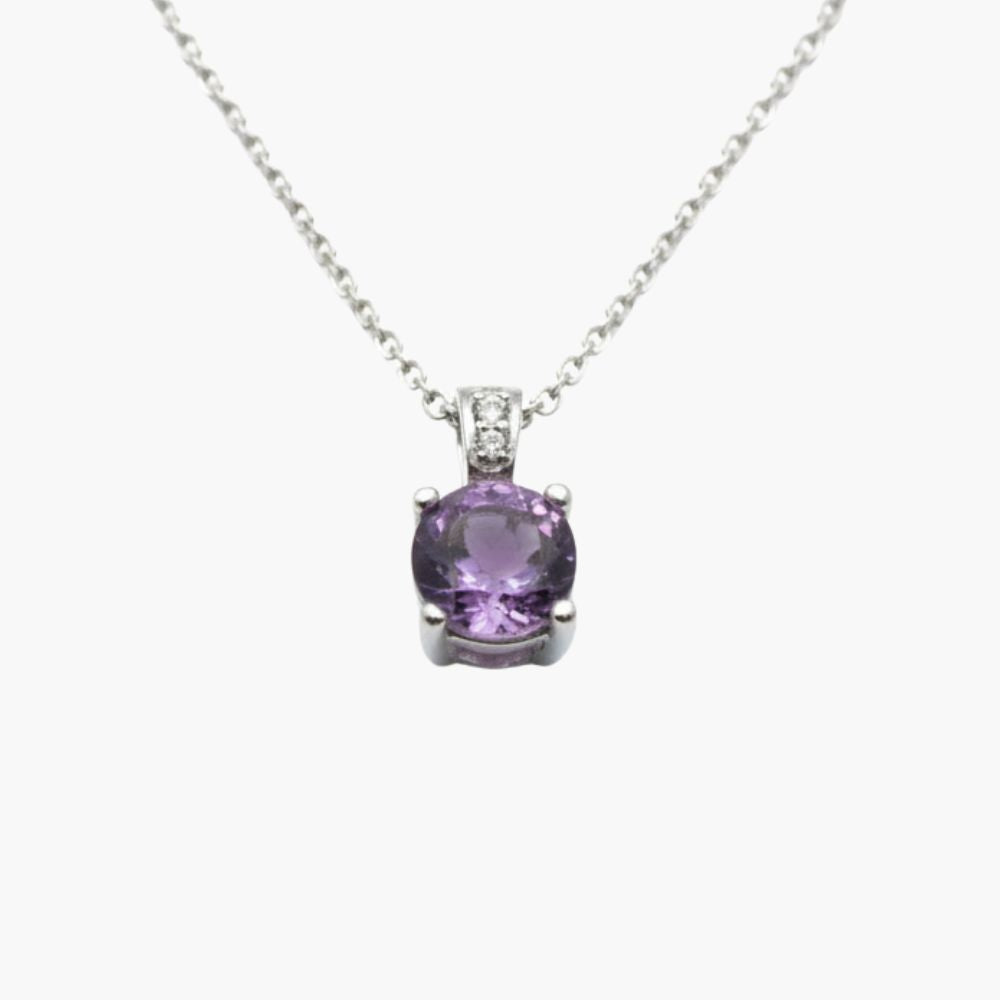 Lavender Aura Amethyst Pendant