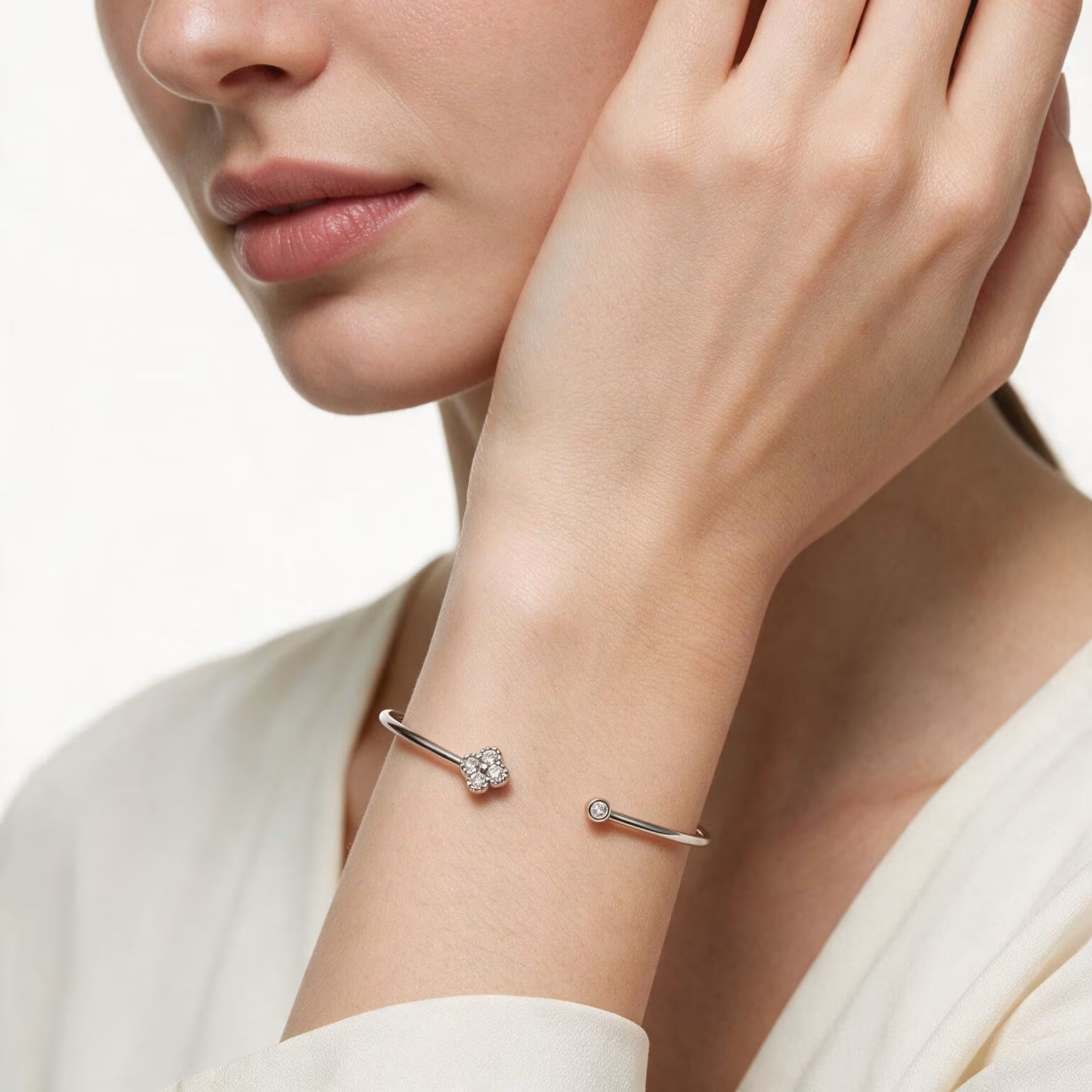 Luminous Grace Zirconia Bangle