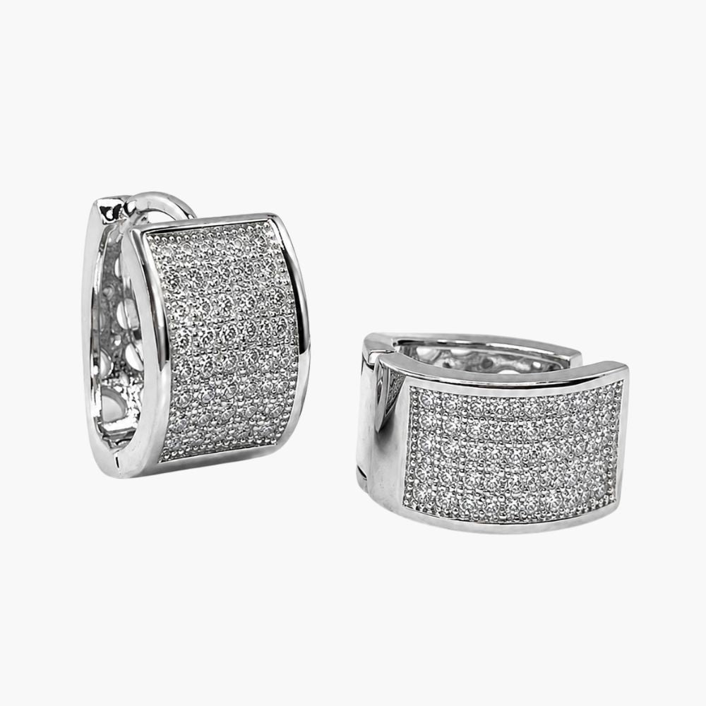 Luna Luxe Pavé Huggie Earrings