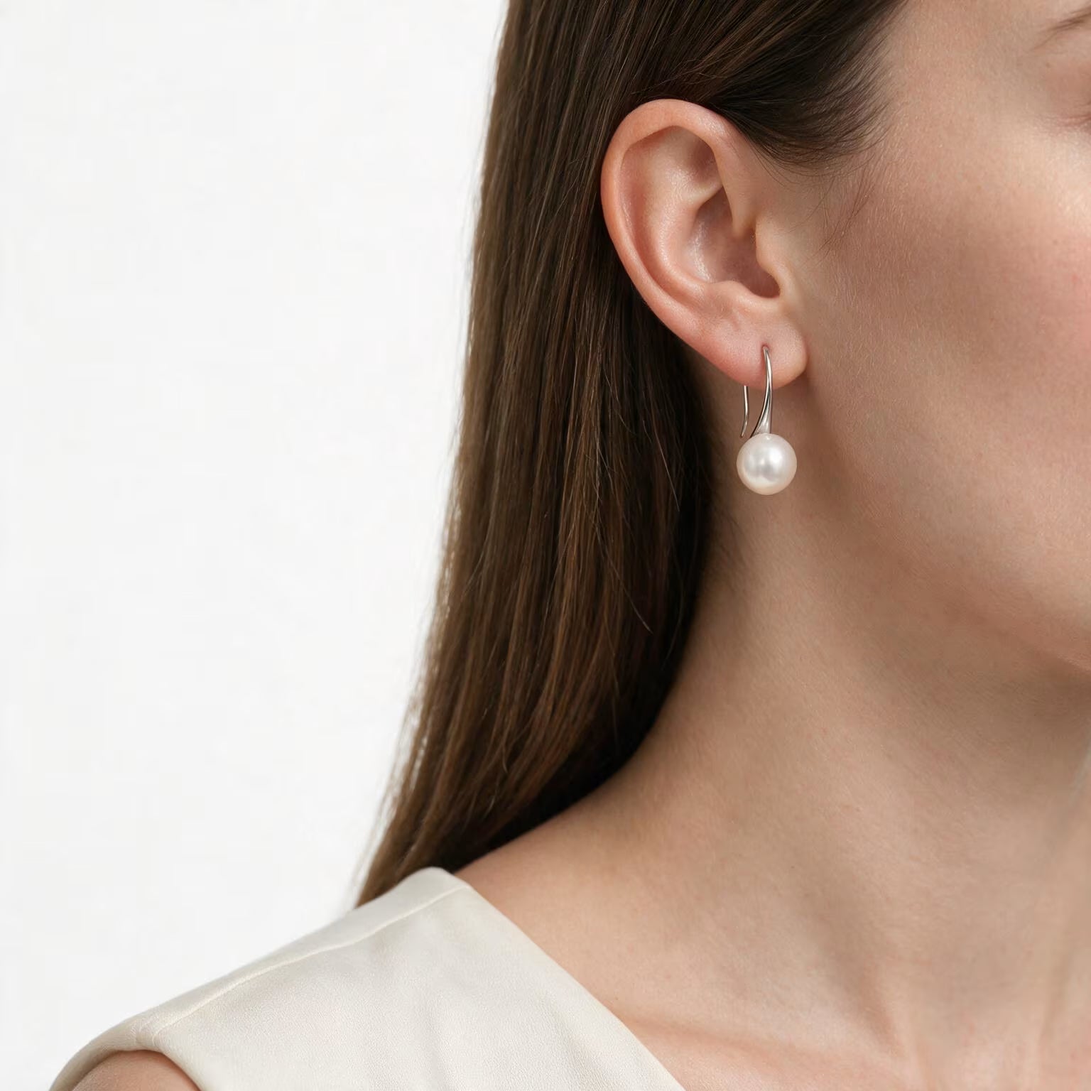 Luna Pearl Hook Earrings