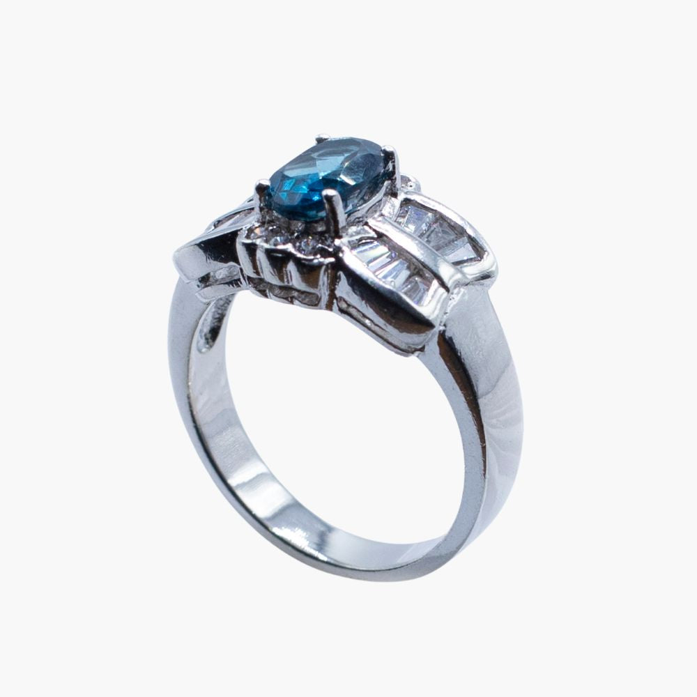 Midnight Elegance London Blue Topaz Ring