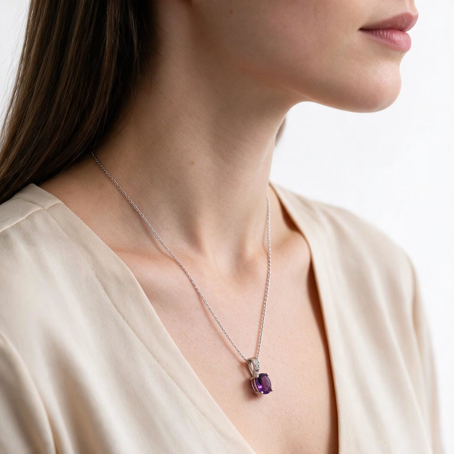 Midnight Aura Amethyst Pendant