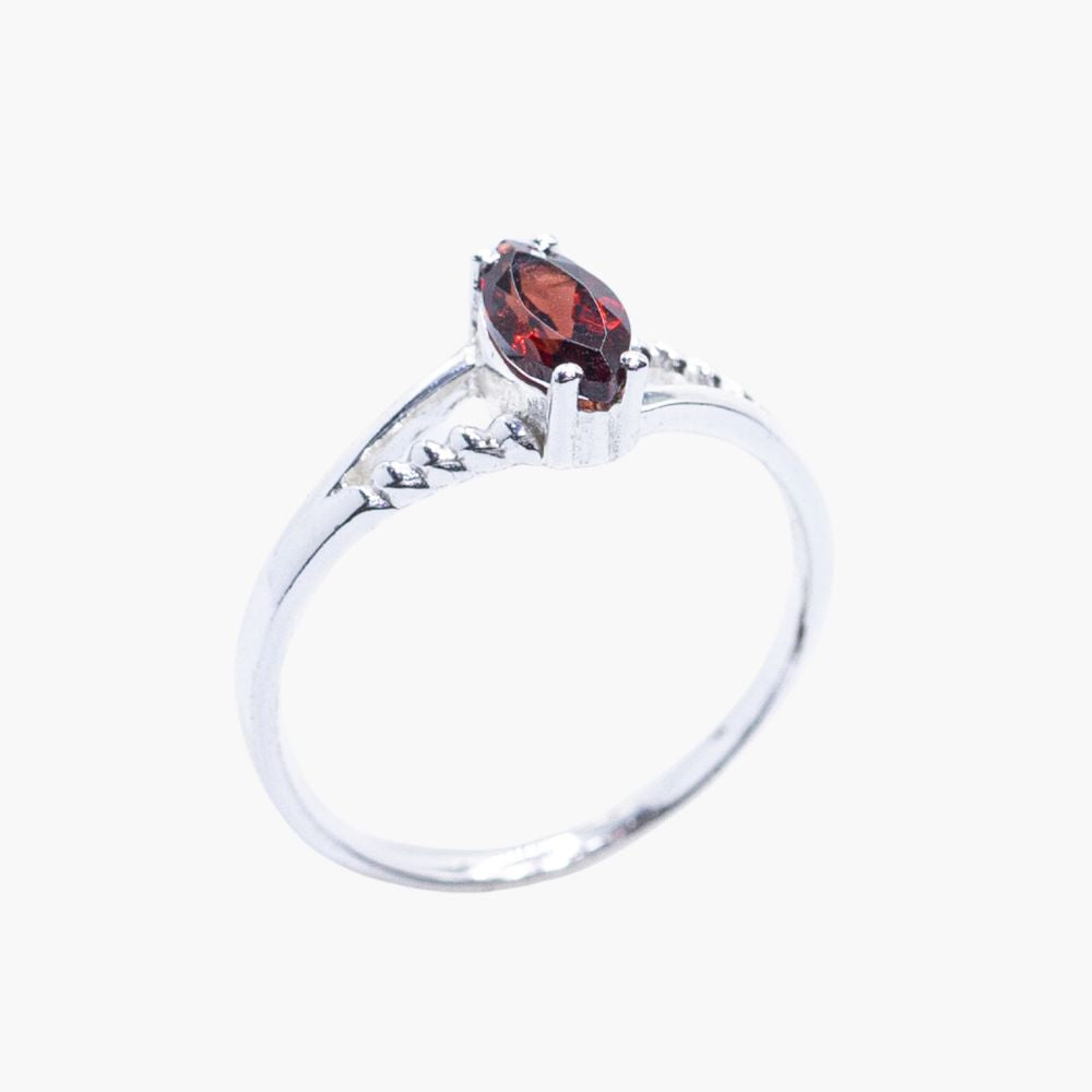 Noble Garnet Marquise Ring