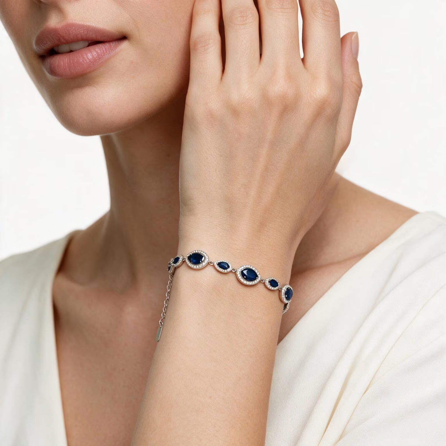 Ocean Elegance Blue Zirconia Bracelet