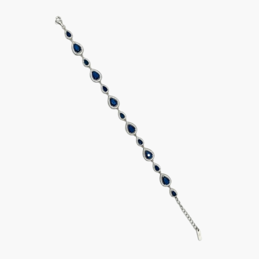 Ocean Elegance Blue Zirconia Bracelet