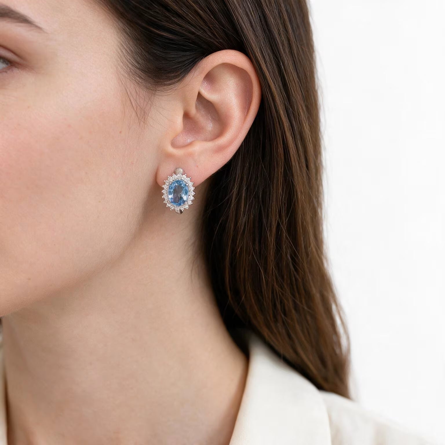 Ocean Heirloom Blue Topaz Earrings