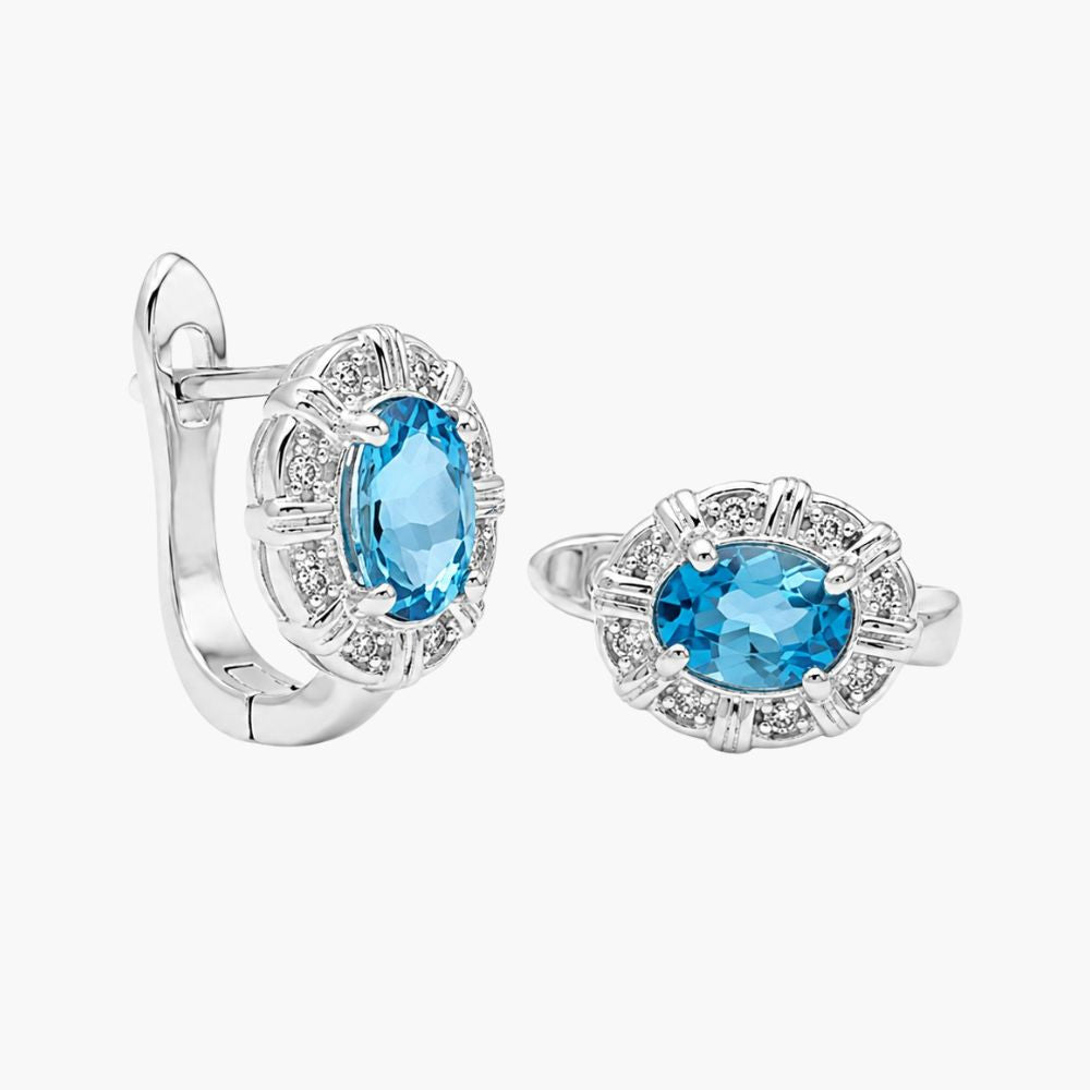 Ocean Radiance Blue Topaz Earring