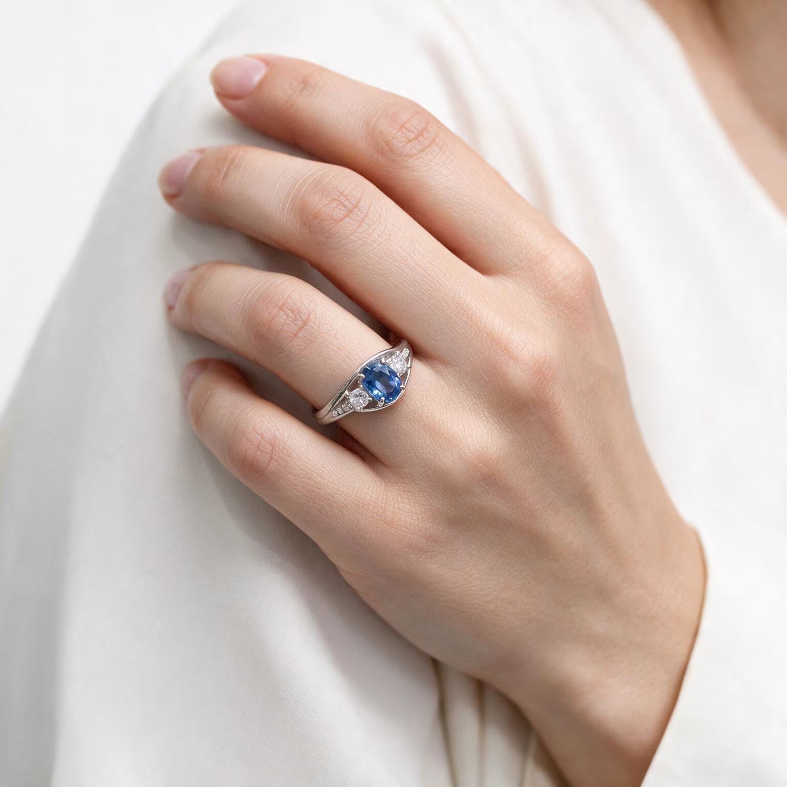 Ocean Whisper Blue Topaz Ring