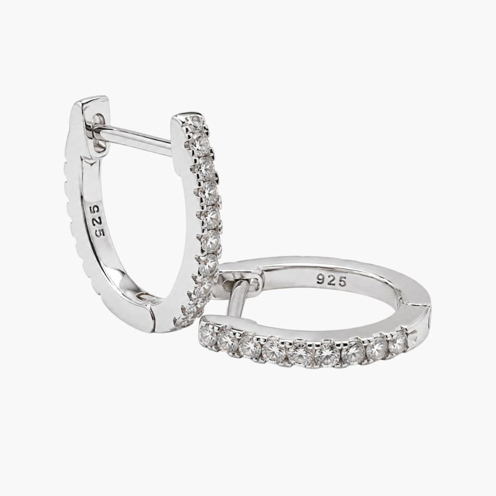 Radiant Grace CZ Hoop Earrings