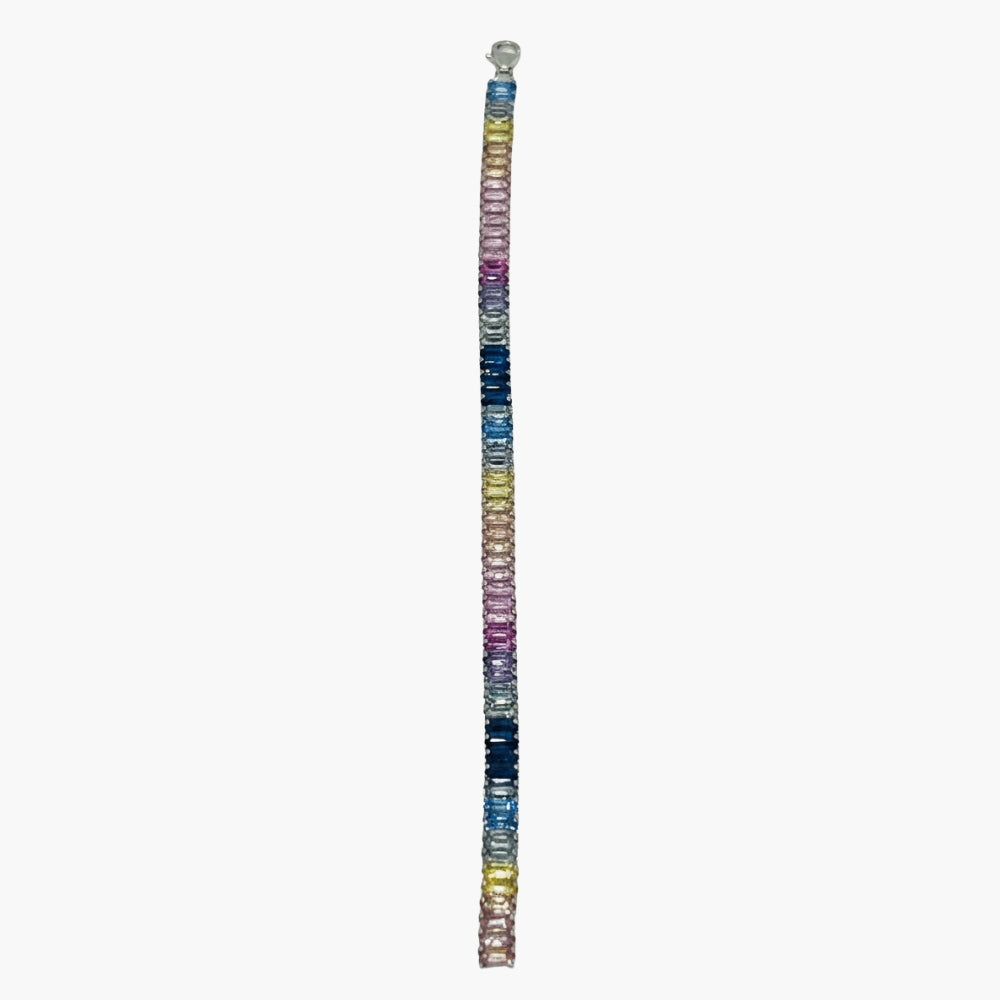 Rainbow Harmony Oval Tennis Bracelet