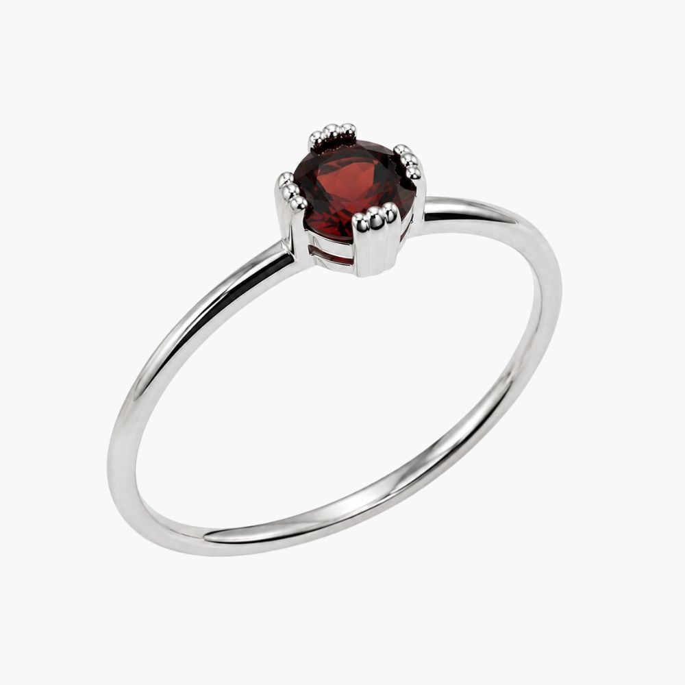Rose Blossom Garnet Ring