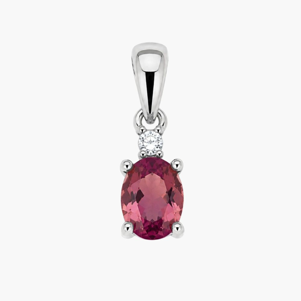 Rose Ember Garnet Pendant