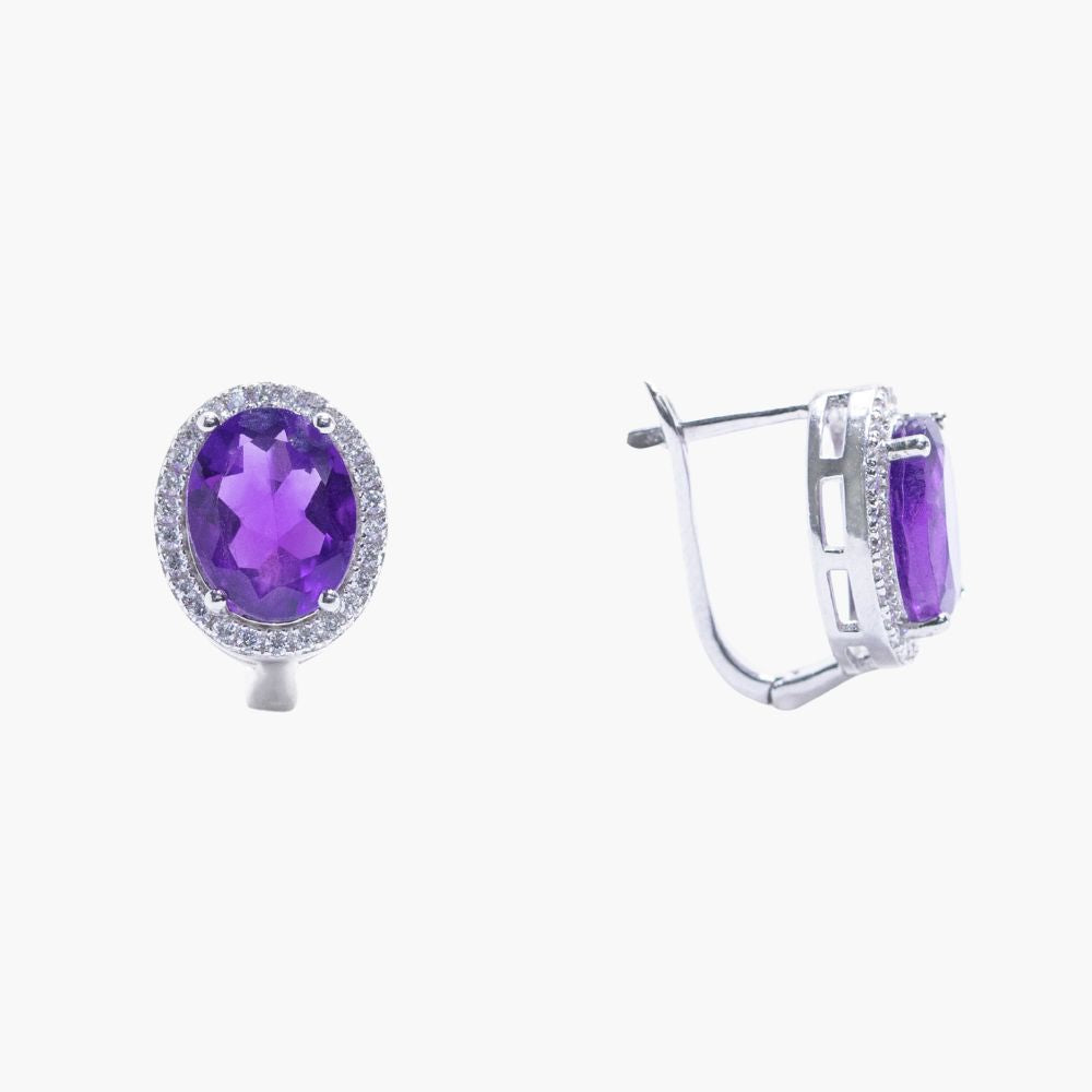 Royal Amethyst Vintage Earrings