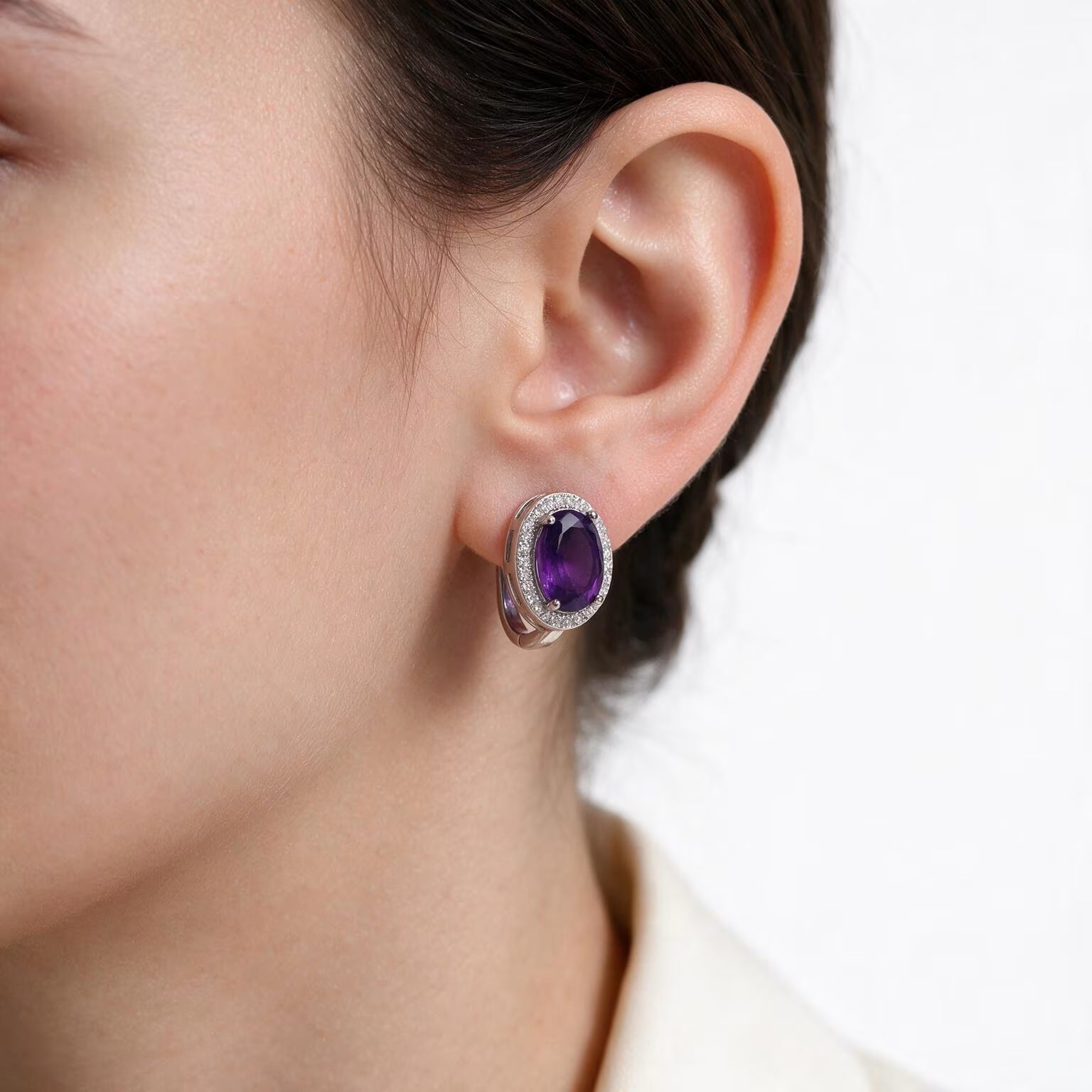 Royal Amethyst Vintage Earrings