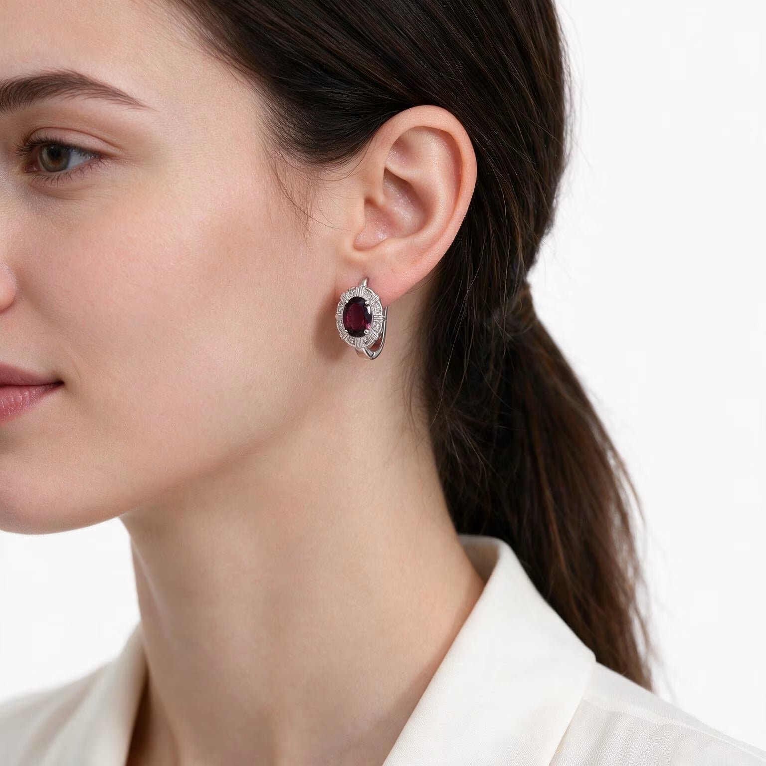 Royal Blush Halo Earrings