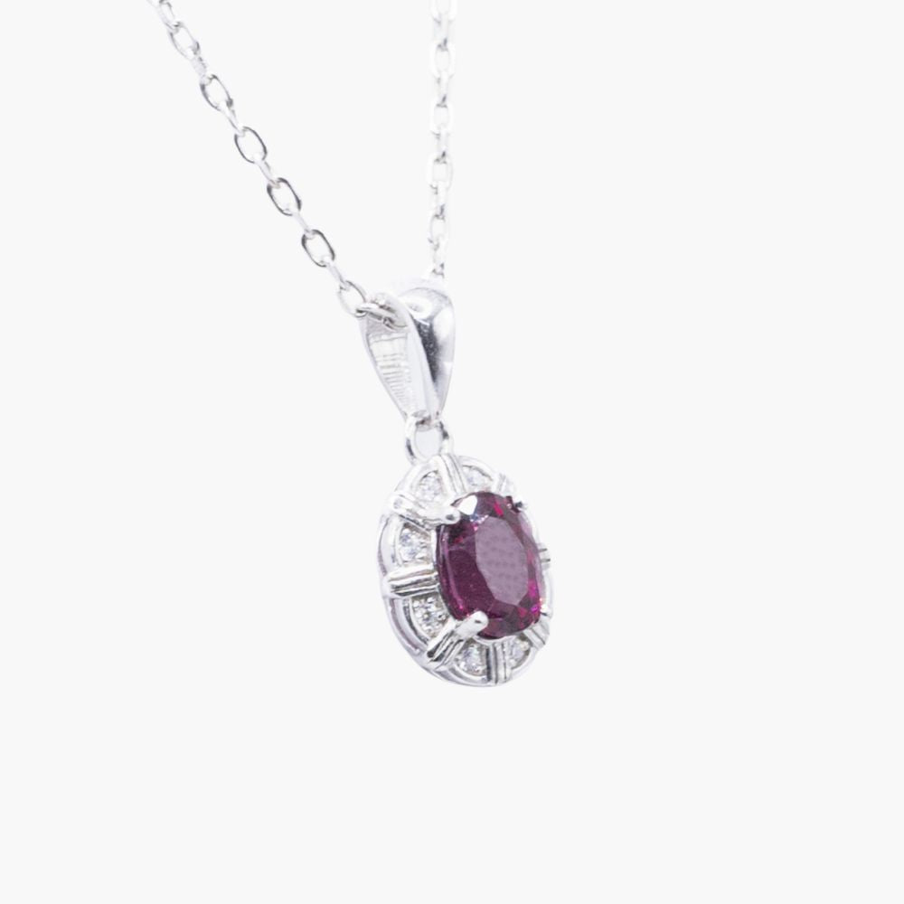 Royal Blush Halo Pendant