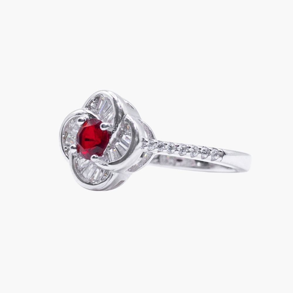 Scarlet Blossom Ring