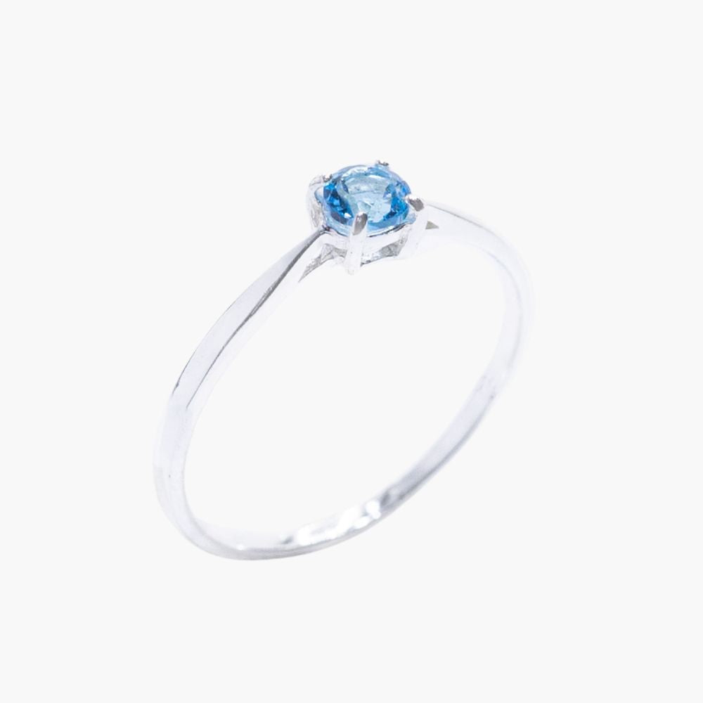 Sky Spark Blue Topaz Ring