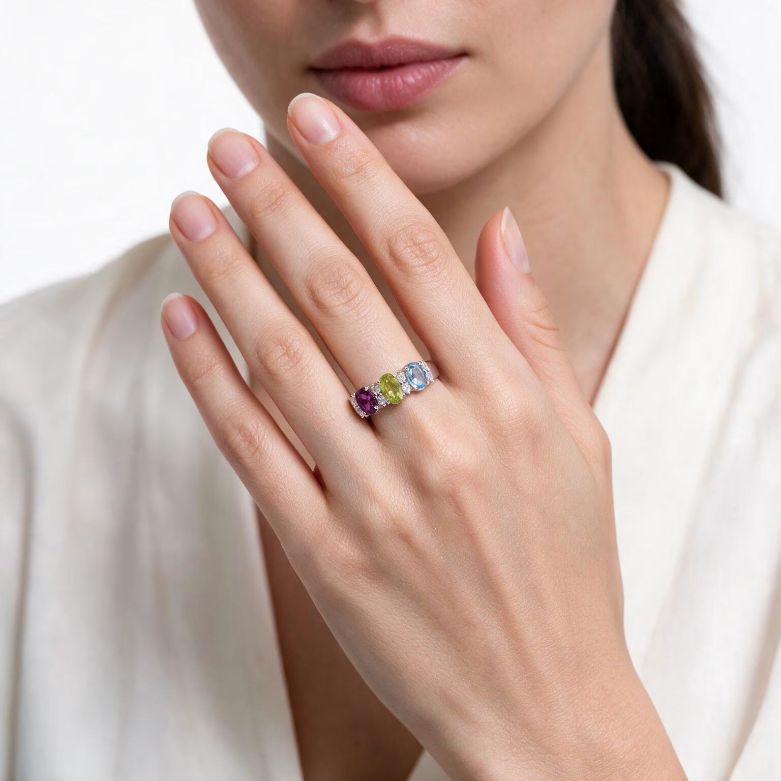 Trinity Garden Gemstone Ring